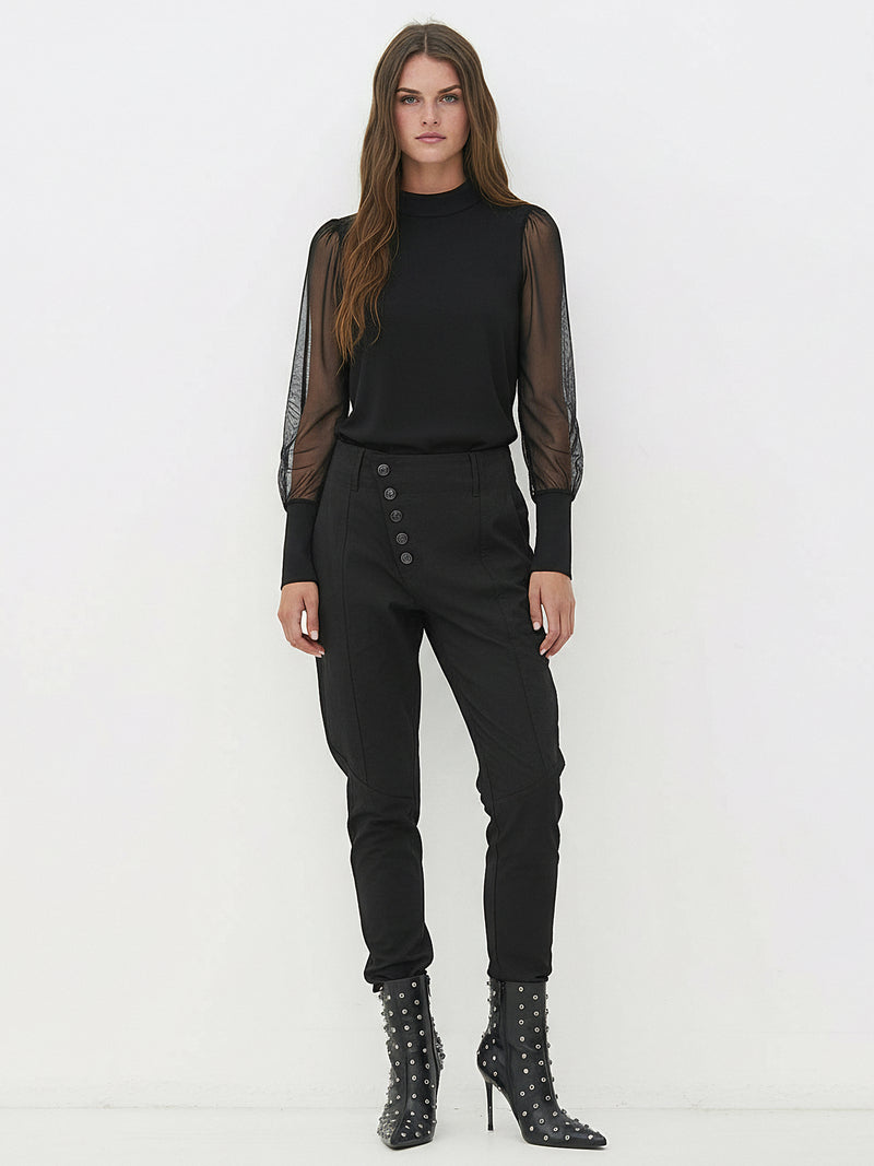 NÜ SAFINA Blouse Blouses Zwart