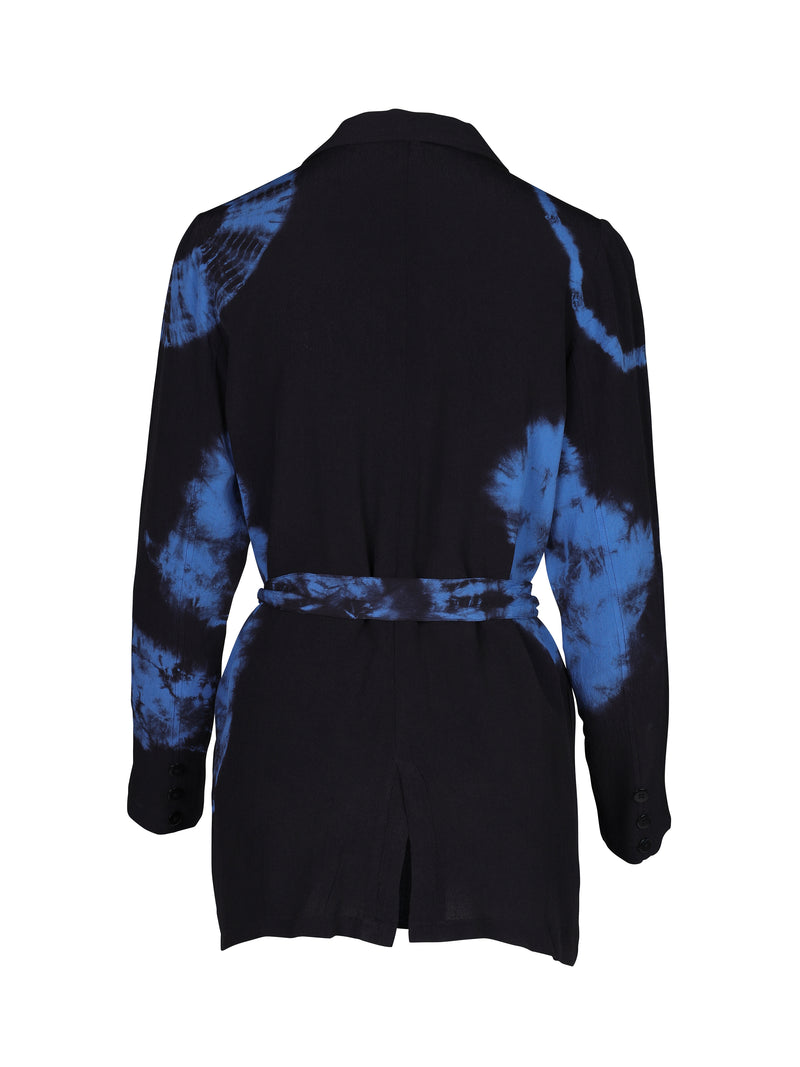 NÜ TALIA blazer met tie-dye print Blazers 482 Classic Navy Mix