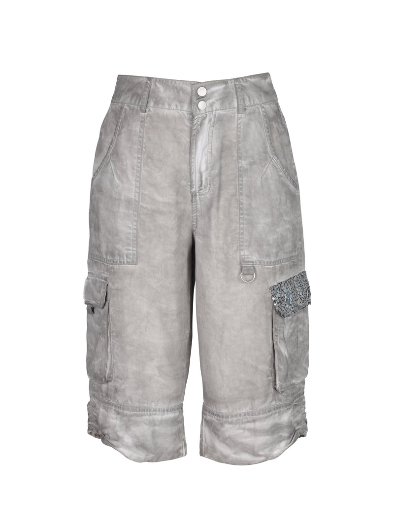 NÜ TERRA bermuda shorts met cold-dye look Shorts 910 kit