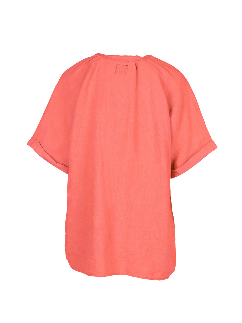NÜ TESSA linnen blouse Tops en T-shirts 627 Bright red