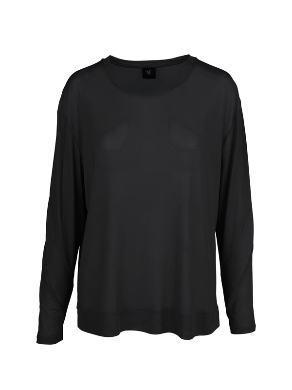 NÜ THEIA blouse in mesh kwaliteit Tops en T-shirts Zwart