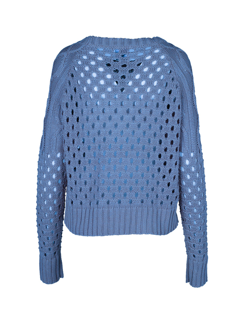 NÜ TITTI gebreide blouse Blouses 434 fresh blue