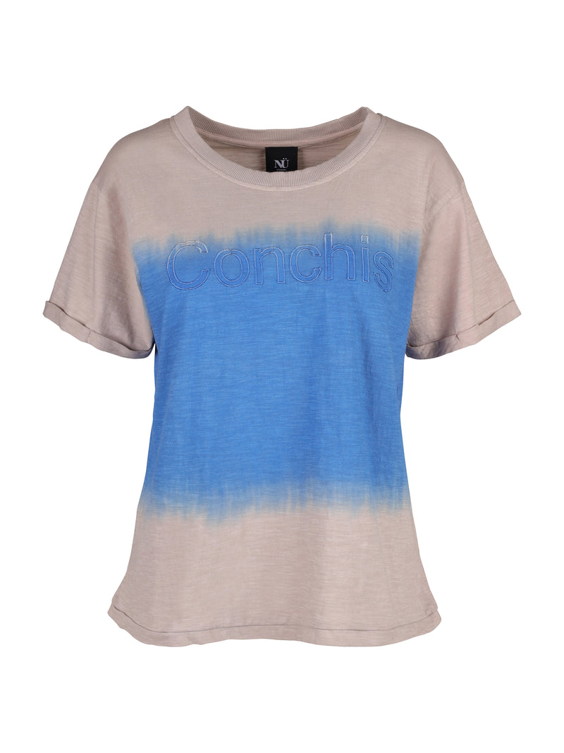 NÜ Tianna t-shirt met dip-dye look Tops en T-shirts 434 Fresh Blue mix
