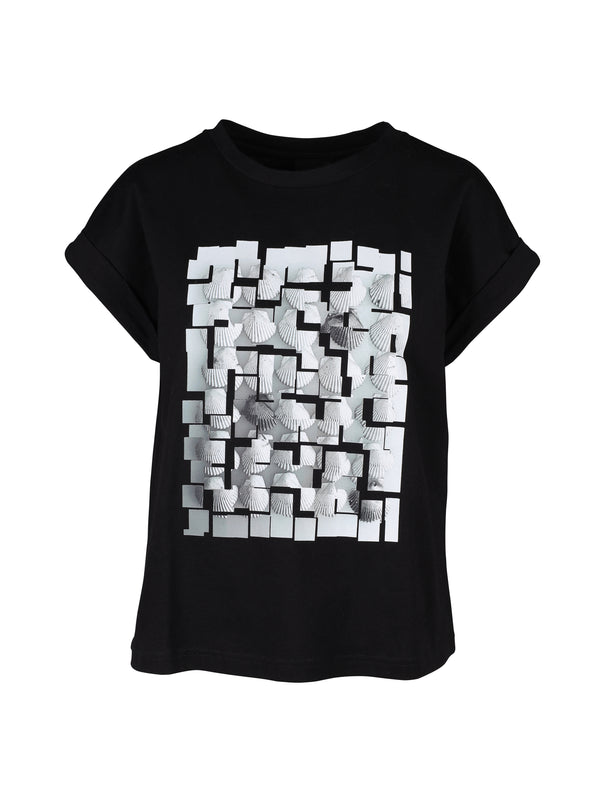 NÜ Tillie t-shirt met print Tops en T-shirts Zwart