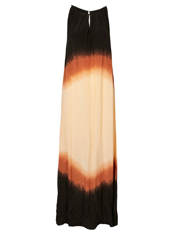 NÜ USIANA lange tie-dye jurk Jurken 650 Apricot mix