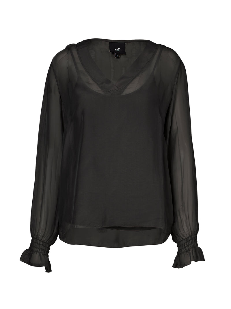 NÜ VANINA blouse Blouses Zwart