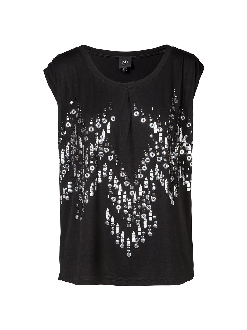 NÜ VENYA t-shirt Tops en t-shirts Zwart