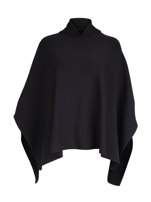 NÜ XIAO poncho Ponchos Zwart