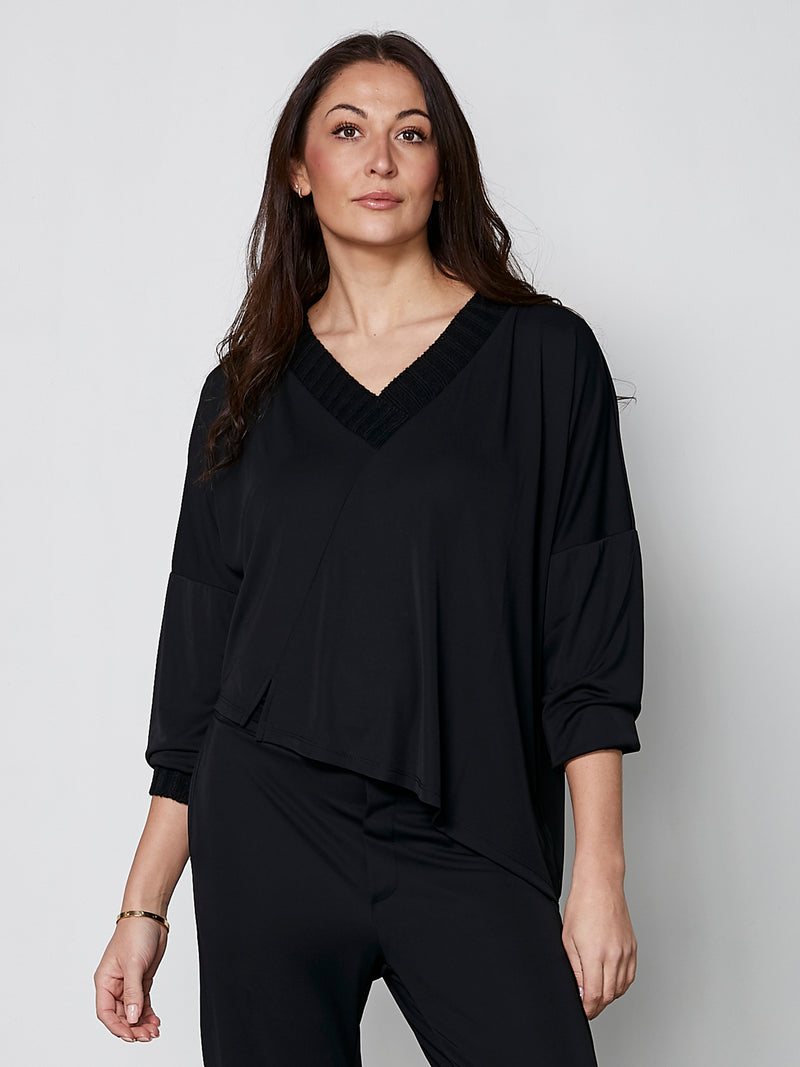 NÜ YADE blouse Blouses Zwart