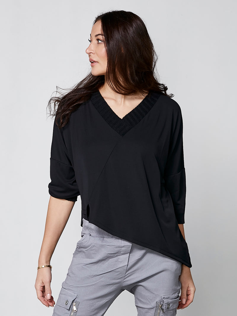 NÜ YADE blouse Blouses Zwart