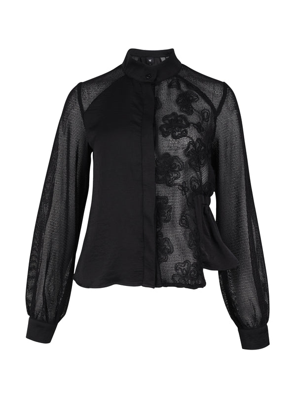 NÜ YALDA shirt Overhemden Zwart