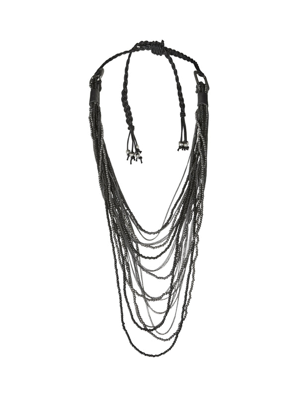 NÜ YANA gevlochten ketting Accessoires Zwart