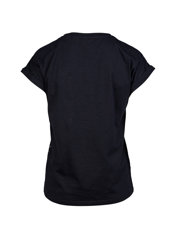 NÜ YANISA T-shirt Tops en t-shirts Zwart