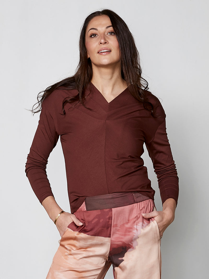 NÜ YASMI longsleeve t-shirt Tops en t-shirts 685 Berry red