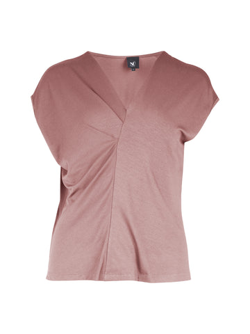 NÜ YASMI v-hals T-shirt Tops en t-shirts 608 Rose