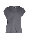 NÜ YASMI v-hals T-shirt Tops en t-shirts 987 dark grey