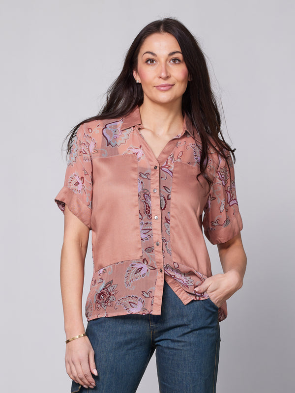 NÜ YDUN shirt Overhemden 646 Peach Puff mix