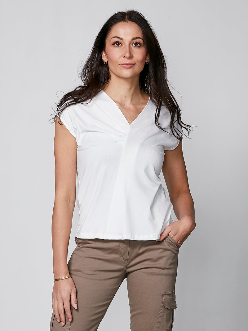 NÜ YELDA T-shirt Tops en t-shirts 110 Creme