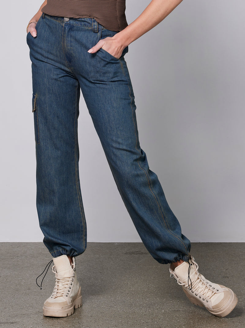 NÜ YENNY broek Broeken 481 Denim blue