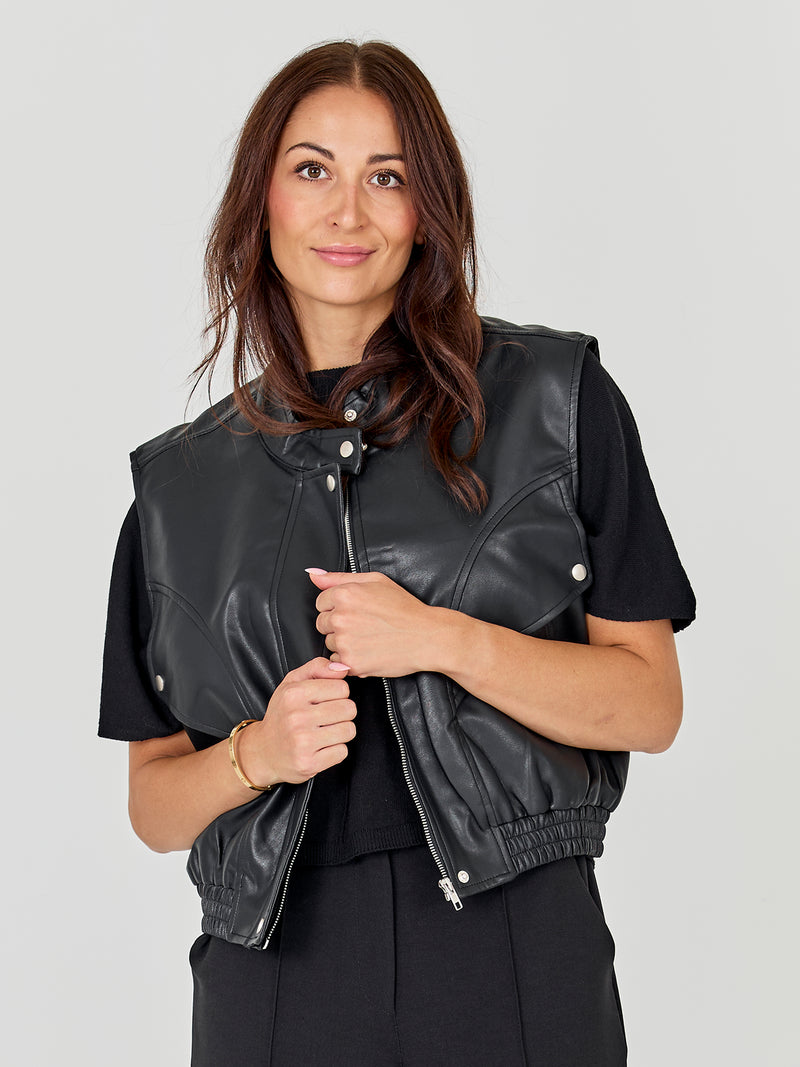 NÜ YETTE vest Vesten Zwart