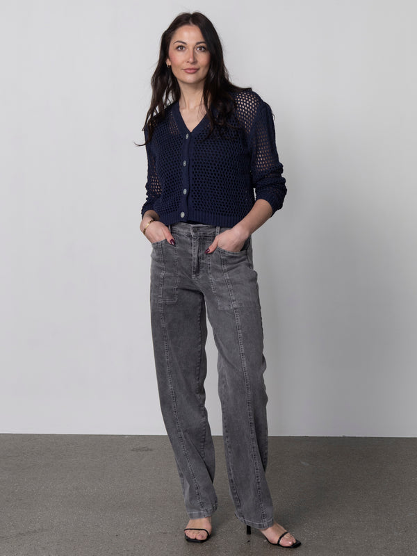 NÜ YUNA broek Trousers 901 Grey mix