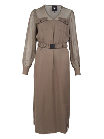 NÜ YVE jurk Jurken 230 Mud