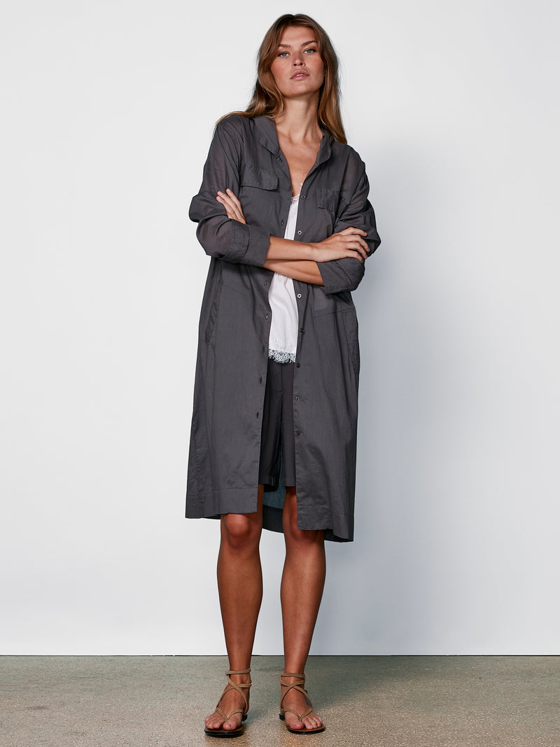 NÜ ZELMA lang shirt Overhemden 987 dark grey