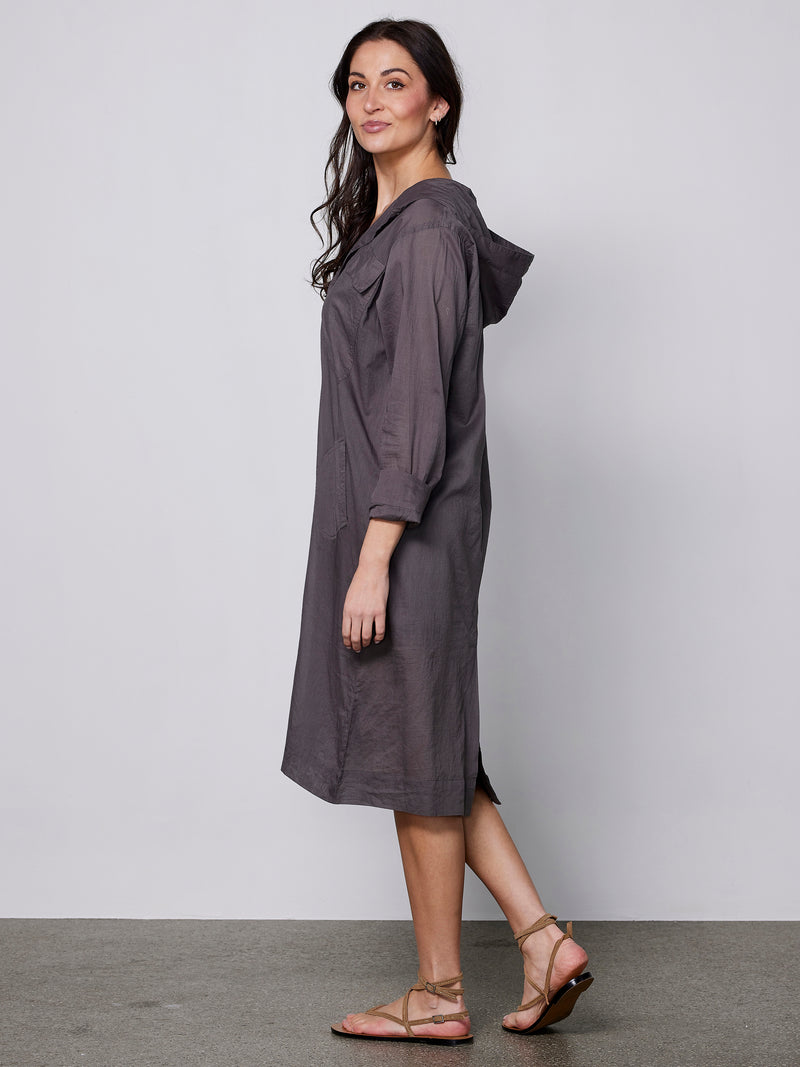 NÜ ZELMA lang shirt Overhemden 987 dark grey