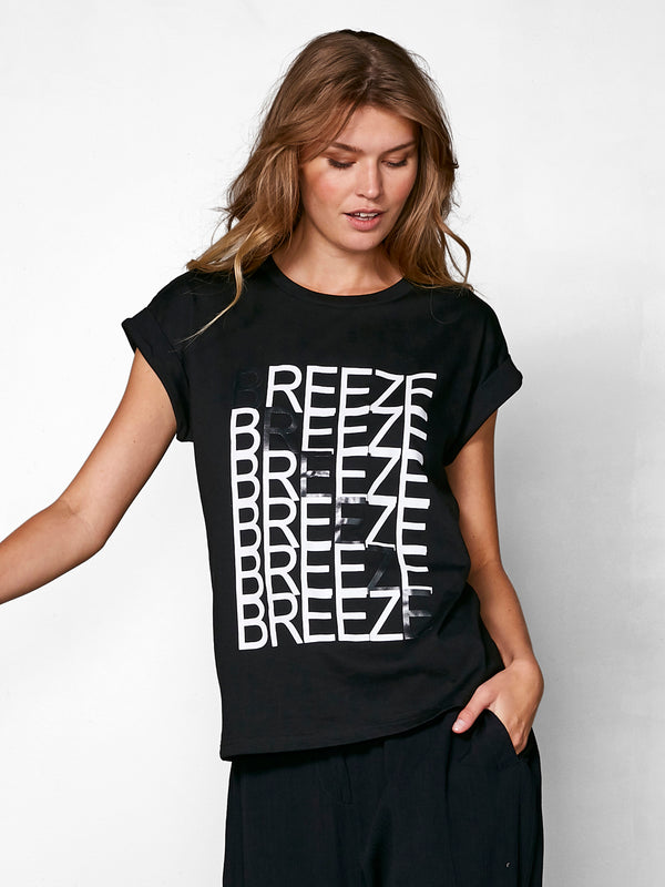 NÜ ZILJA T-shirt Tops en t-shirts Zwart