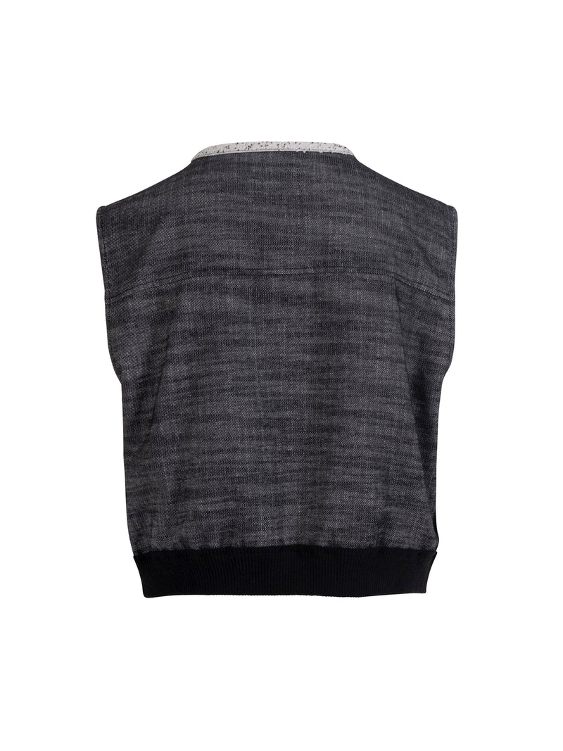 NÜ ZILMA linnen vest Vesten 150 Sand mix