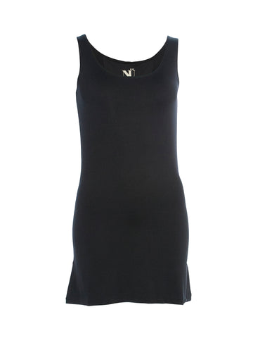 NÜ MOOSE lange top Tops en t-shirts Zwart